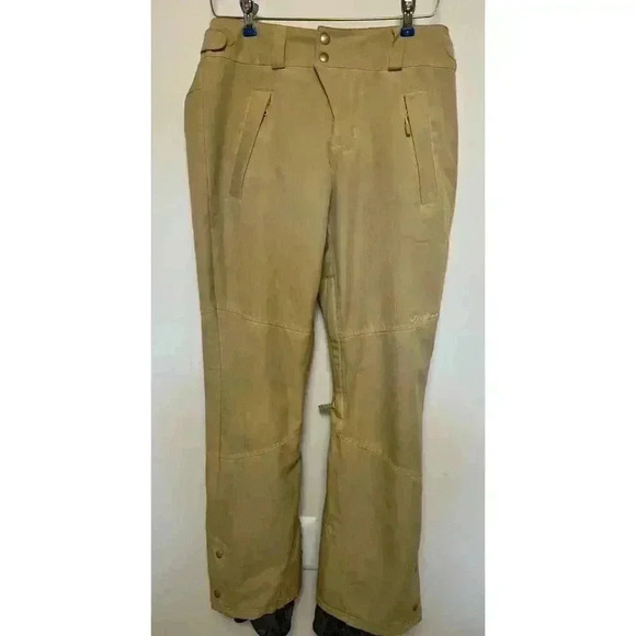 O’Neil Outerwear waterproof 10kmm Relaxed Bootcut Size M Snowboard Pants Khaki - Picture 1 of 8